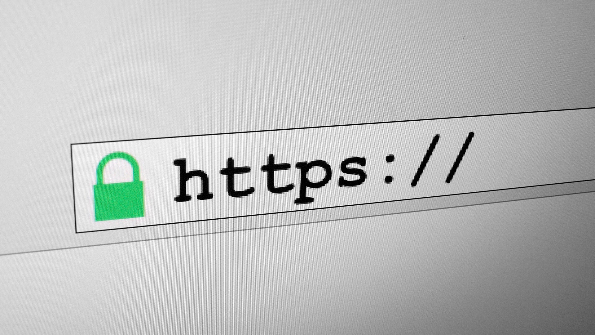 barre d'adresse d'un navigateur affichant le cadenas vert et le préfixe https
